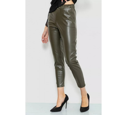 Лосины женские из экокожи, цвет хаки, 214R5032