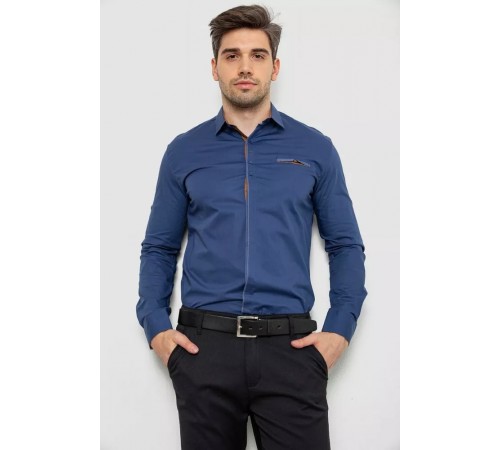 Сорочка чоловіча, колір синій, 214R7004 Сорочка чоловіча, колір синій, 214R7004