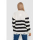 Свитер женский в полоску, цвет бело-черный, 244RA111