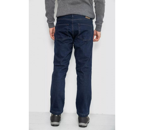 Джинсы мужские утепленные на флисе, цвет синий, 129R9834-1.