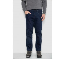 Джинсы мужские утепленные на флисе, цвет синий, 129R9834-1.