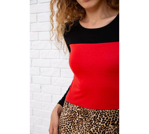 Міні-сукня з принтом, колір Чорно-червоний, 167R177-1