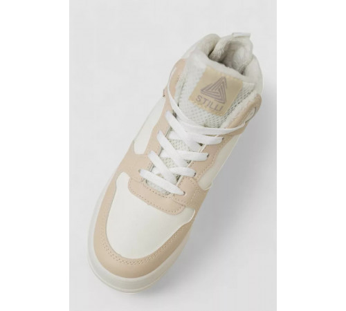 Кросівки жіночі зимові на хутрі, колір біло-бежевий, 248RQT10