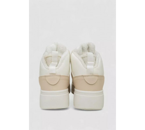 Кросівки жіночі зимові на хутрі, колір біло-бежевий, 248RQT10
