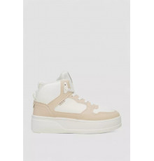 Кросівки жіночі зимові на хутрі, колір біло-бежевий, 248RQT10