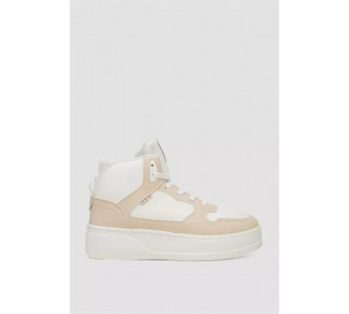 Кросівки жіночі зимові на хутрі, колір біло-бежевий, 248RQT10