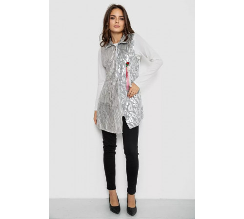 Сукня на блискавці в комплекті з лонгслівом, колір сірий, 247R16959