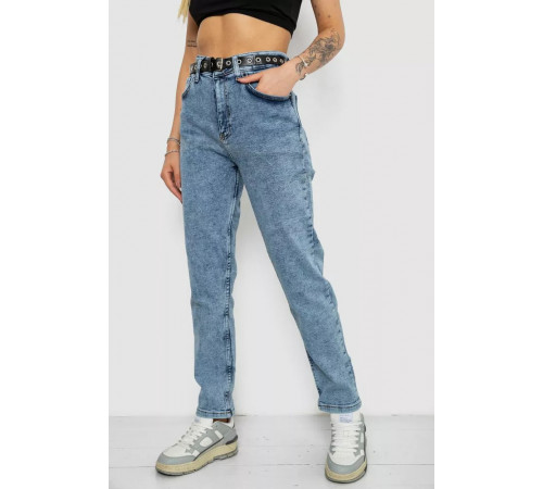 Джинсы женские MOM стрейч, цвет синий, 244R00549