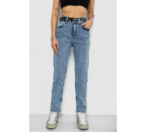 Джинсы женские MOM стрейч, цвет синий, 244R00549