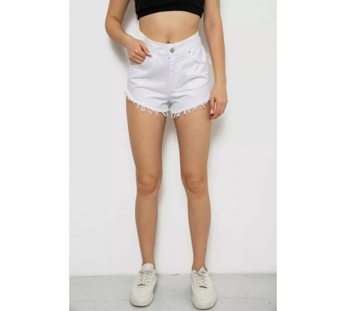Шорти жіночі джинсові, колір білий, 182R1648S20