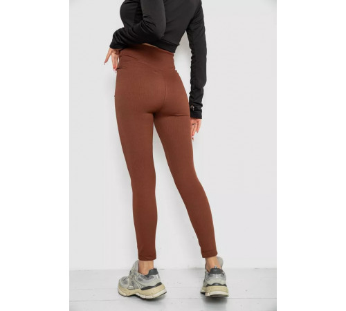 Лосины в рубчик, цвет коричневый, 221R607