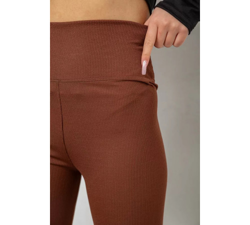 Лосины в рубчик, цвет коричневый, 221R607