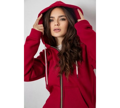 Спортивный женский костюм на флисе, цвет бордовый, 244R1555-1 Спортивный женский костюм на флисе, цвет бордовый, 244R1555-1