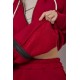 Спортивный женский костюм на флисе, цвет бордовый, 244R1555-1