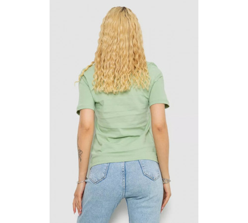 Женская футболка с принтом, цвет оливковый, 241R132.