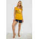 Піжама жіноча з принтом, колір жовтий, 243R2471