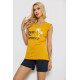 Піжама жіноча з принтом, колір жовтий, 243R2471