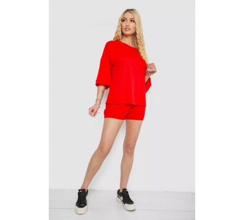 Костюм женский повседневный, красный, 238R6628. Костюм женский повседневный, красный, 238R6628.