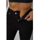 Джинсы женские однотонные, цвет черный, 244R3505.