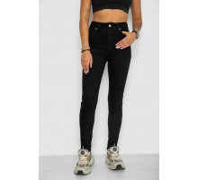 Джинсы женские однотонные, цвет черный, 244R3505.