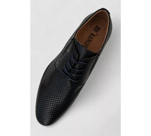 Туфли мужские с перфорацией, цвет темно-синий, 243RC301.