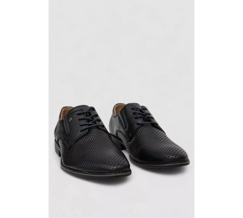 Туфли мужские с перфорацией, цвет темно-синий, 243RC301.