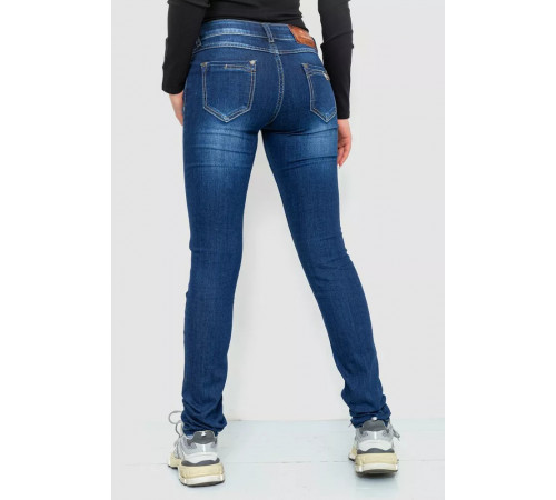 Джинсы женские с потертостями, цвет синий, 244RA602.