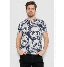 Мужская футболка с принтом, цвет сине-белый, 244R1099