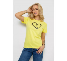 Женская футболка с принтом, цвет желтый, 238R558