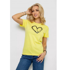 Женская футболка с принтом, цвет желтый, 238R558