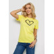 Футболка жіноча з принтом, колір жовтий, 238R558