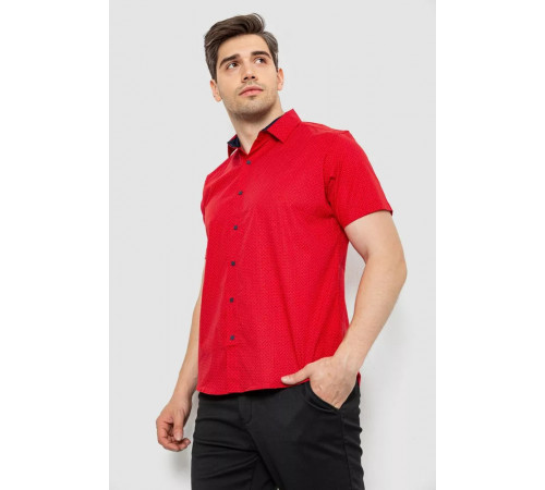 Рубашка мужская с принтом, цвет красный, 214R7338