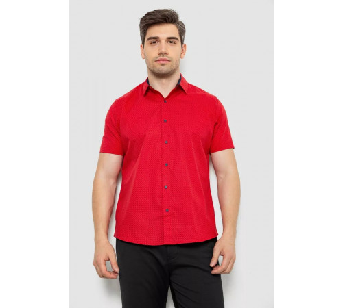 Рубашка мужская с принтом, цвет красный, 214R7338