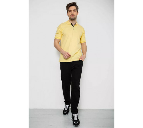 Поло чоловіче однотонне, колір жовтий, 244R2123