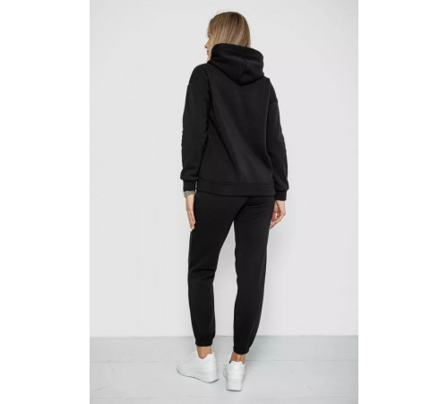 Спорт костюм женский на флисе, цвет черный, 241R1530