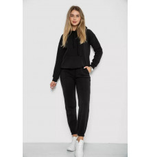 Спорт женский костюм на флисе, цвет черный, 241R1530