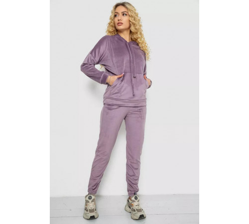 Спортивный костюм женский велюровый, цвет светло-сливовый, 177R022-1.