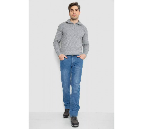 Джинси чоловічі на флісі, колір джинс, 254R2407