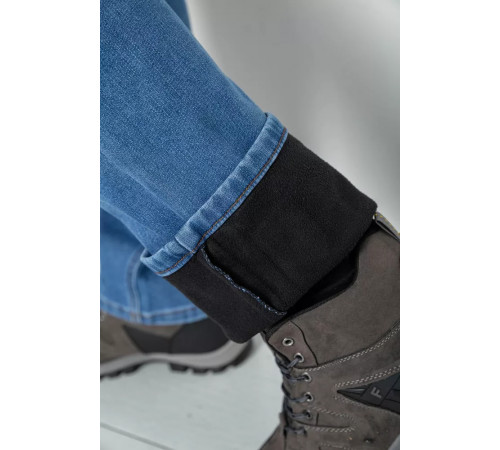 Джинси чоловічі на флісі, колір джинс, 254R2407