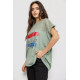 Футболка жіноча з принтом, колір оливковий, 244RW532