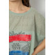 Футболка жіноча з принтом, колір оливковий, 244RW532