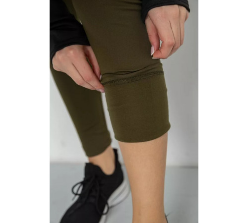 Лосины утепленные, цвет хаки, 243R051-5