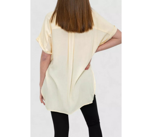 Сорочка жіноча однотонна на ґудзиках, колір світло-бежевий, 102R5230
