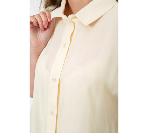 Сорочка жіноча однотонна на ґудзиках, колір світло-бежевий, 102R5230