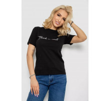 Женская футболка с принтом, цвет черный, 238R57561