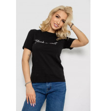 Женская футболка с принтом, цвет черный, 238R57561