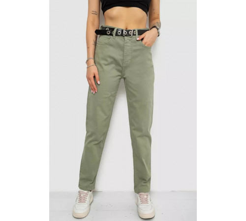 Джинси жіночі MOM, колір оливковий, 182R00296
