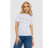 Футболка жіноча з принтом, колір білий, 238R57399
