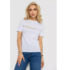 Футболка жіноча з принтом, колір білий, 238R57399
