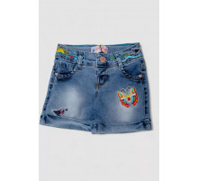 Джинсовые шорты для девочки, цвет синий, 247R1211